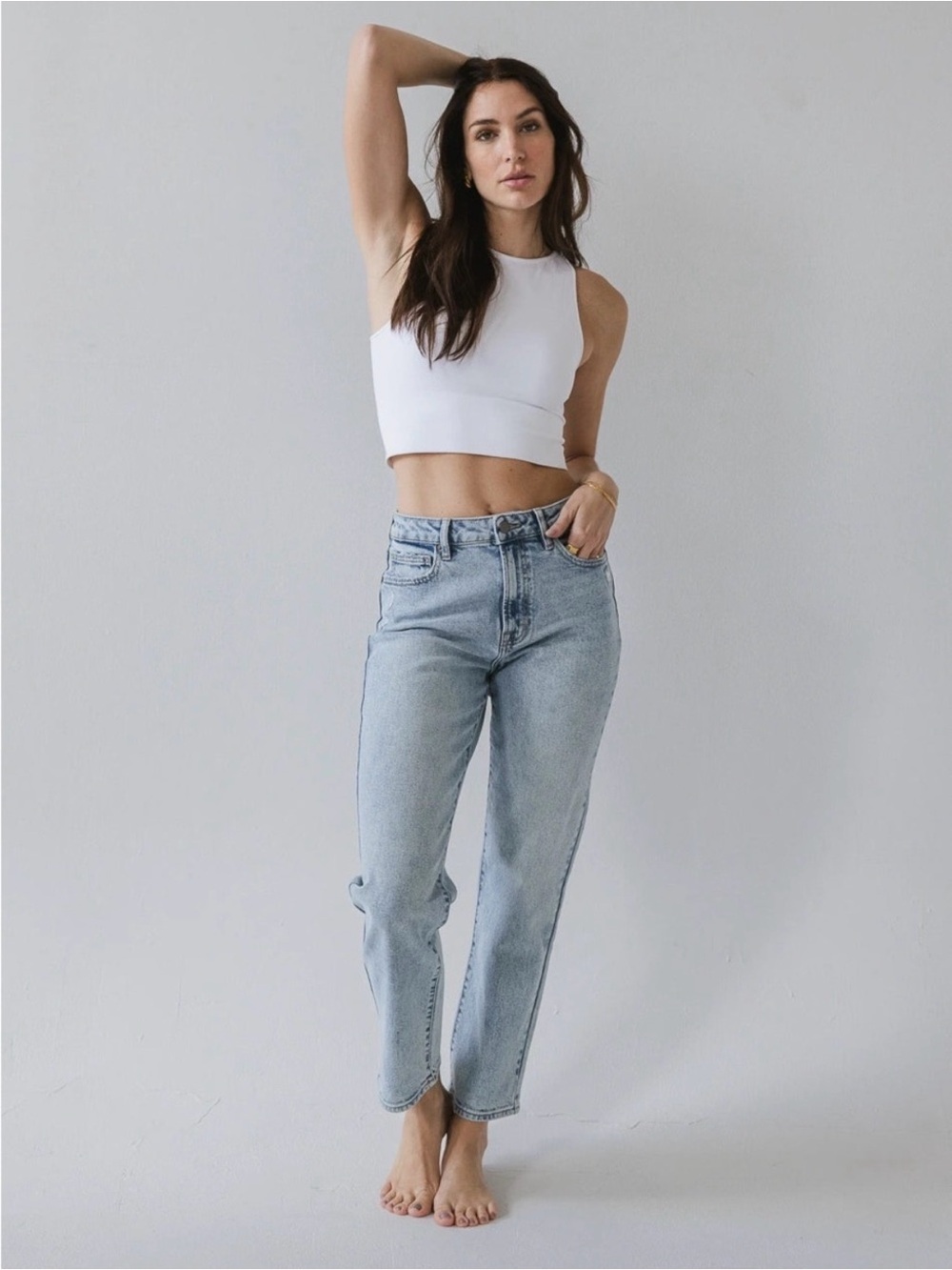 Böhme Georgia Straight Leg Jeans Light Wash High Rise Size 26